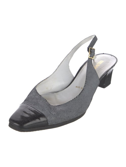 Bruno Magli Leather Polka Dot Print Slingback Pumps