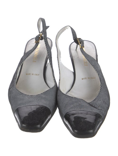 Bruno Magli Leather Polka Dot Print Slingback Pumps