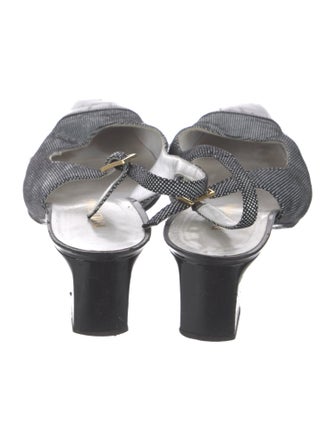 Bruno Magli Leather Polka Dot Print Slingback Pumps