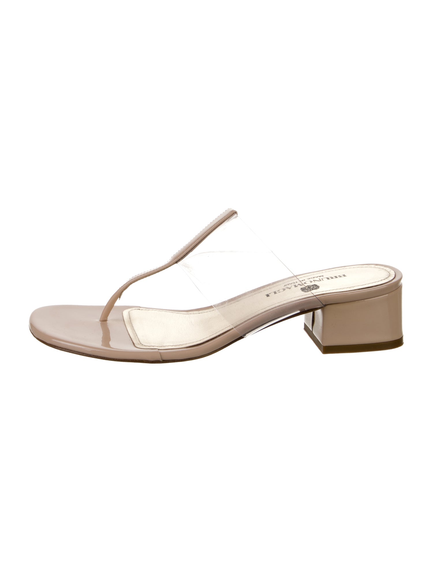 Bruno Magli Leather T-Strap Sandals