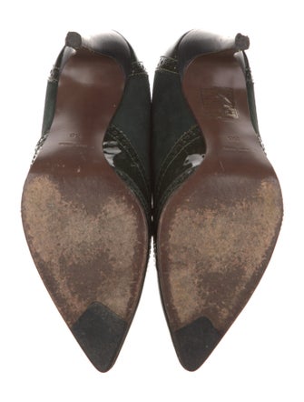 Bruno Magli Patent Leather Lasercut Accents Pumps