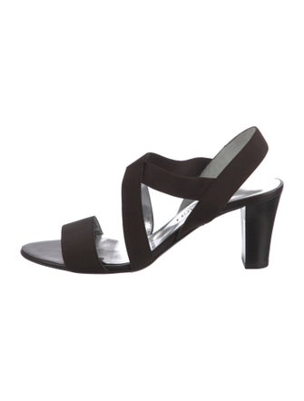 Bruno Magli Canvas T-Strap Sandals