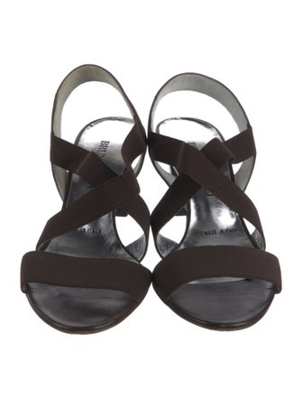 Bruno Magli Canvas T-Strap Sandals