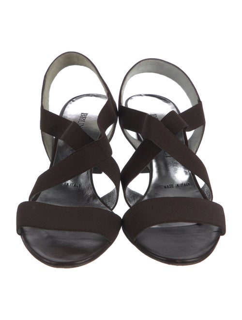 Bruno Magli Canvas T-Strap Sandals