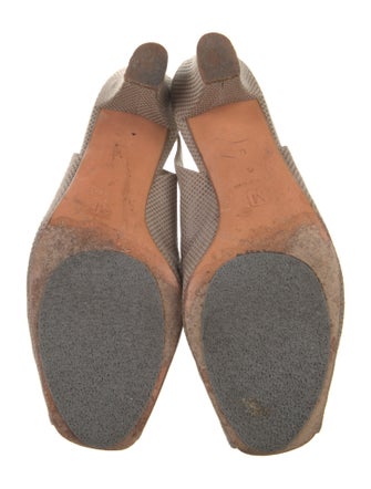 Bruno Magli Leather Animal Print Slingback Pumps