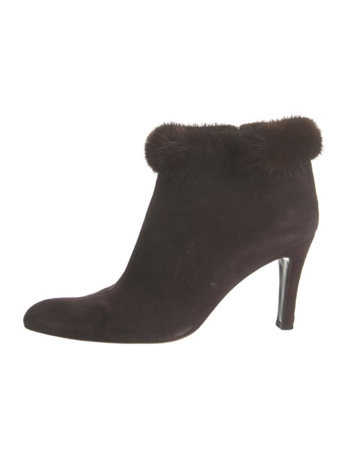 Bruno Magli Suede Faux Fur Trim Boots
