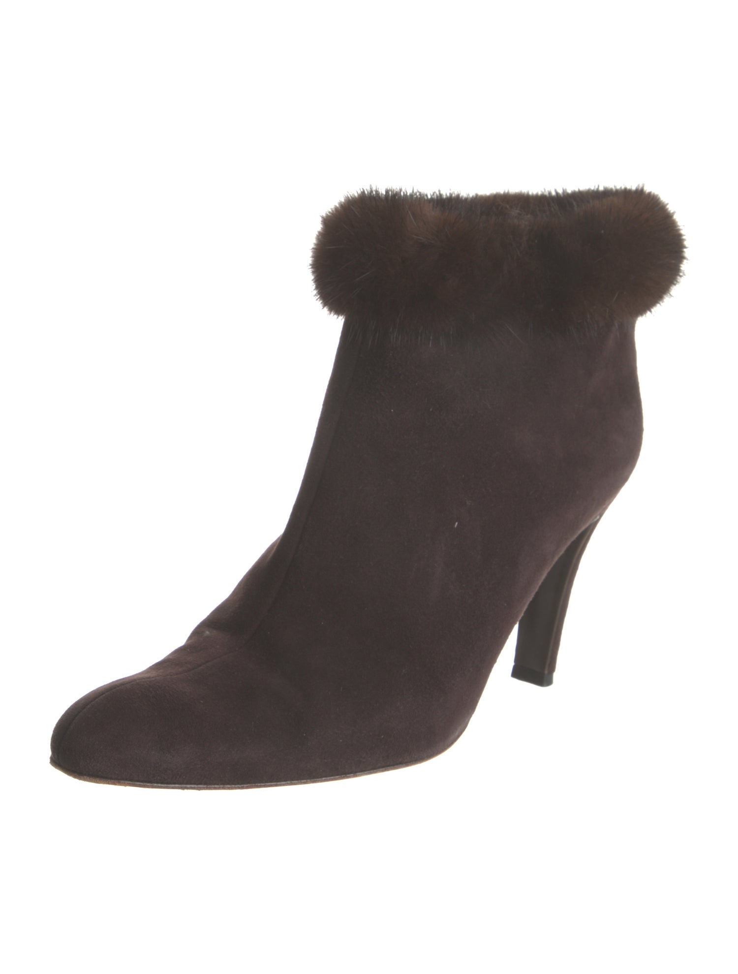 Bruno Magli Suede Faux Fur Trim Boots