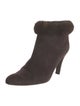 Bruno Magli Suede Faux Fur Trim Boots