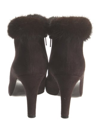 Bruno Magli Suede Faux Fur Trim Boots