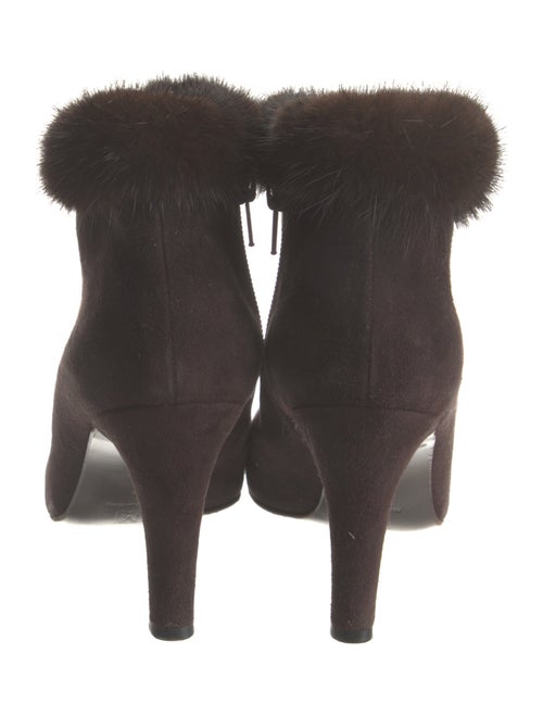 Bruno Magli Suede Faux Fur Trim Boots