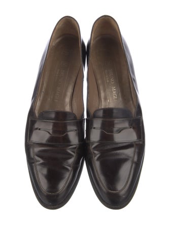Bruno Magli Leather Tassel Accents Loafers