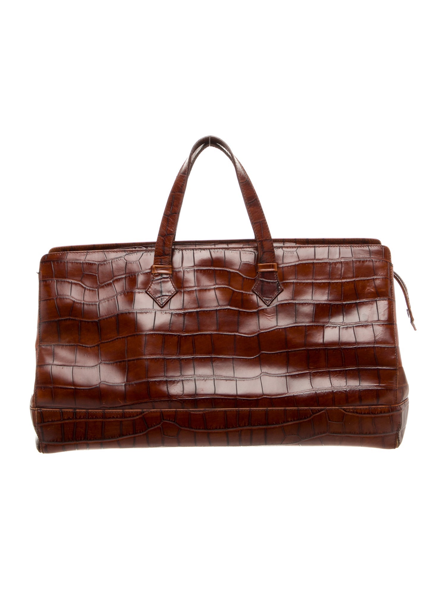 Bruno Magli Embossed Leather Top Handle Bag