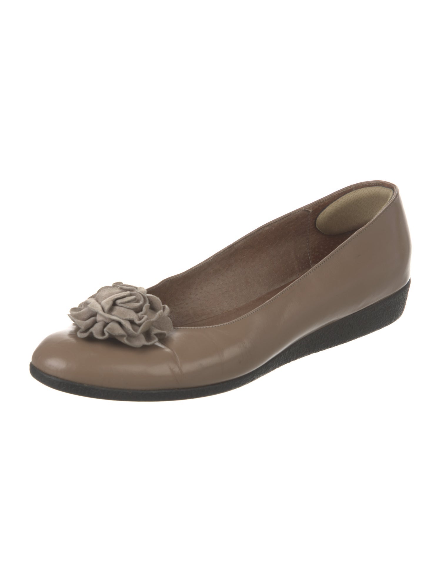 Bruno Magli Leather Embroidered Accent Flats