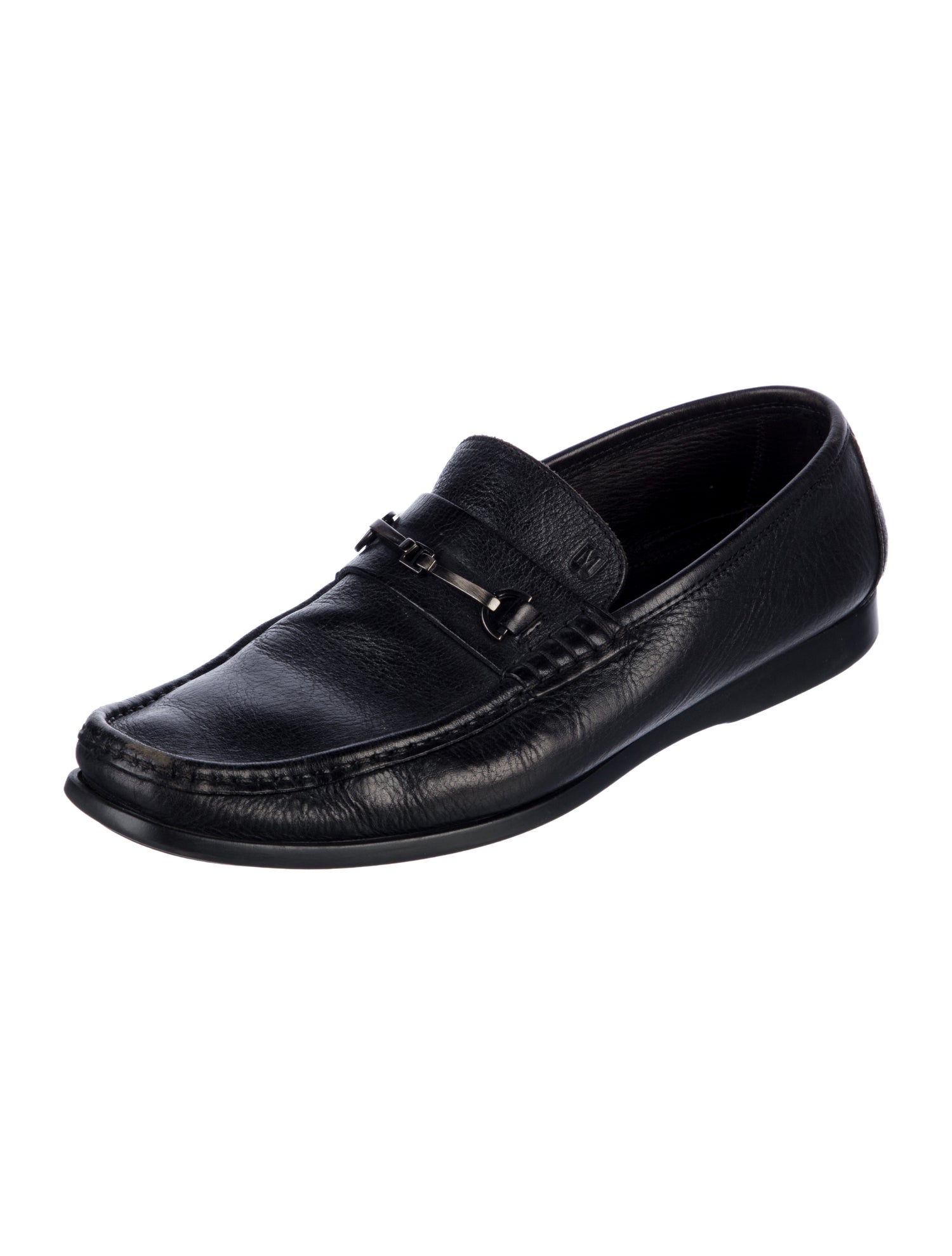 Bruno Magli Chain-Link Accent Leather Dress Loafers