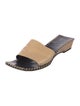Bruno Magli Leather Whipstitch Trim Slides