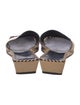 Bruno Magli Leather Whipstitch Trim Slides