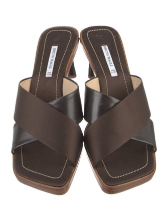 Bruno Magli Satin Slides