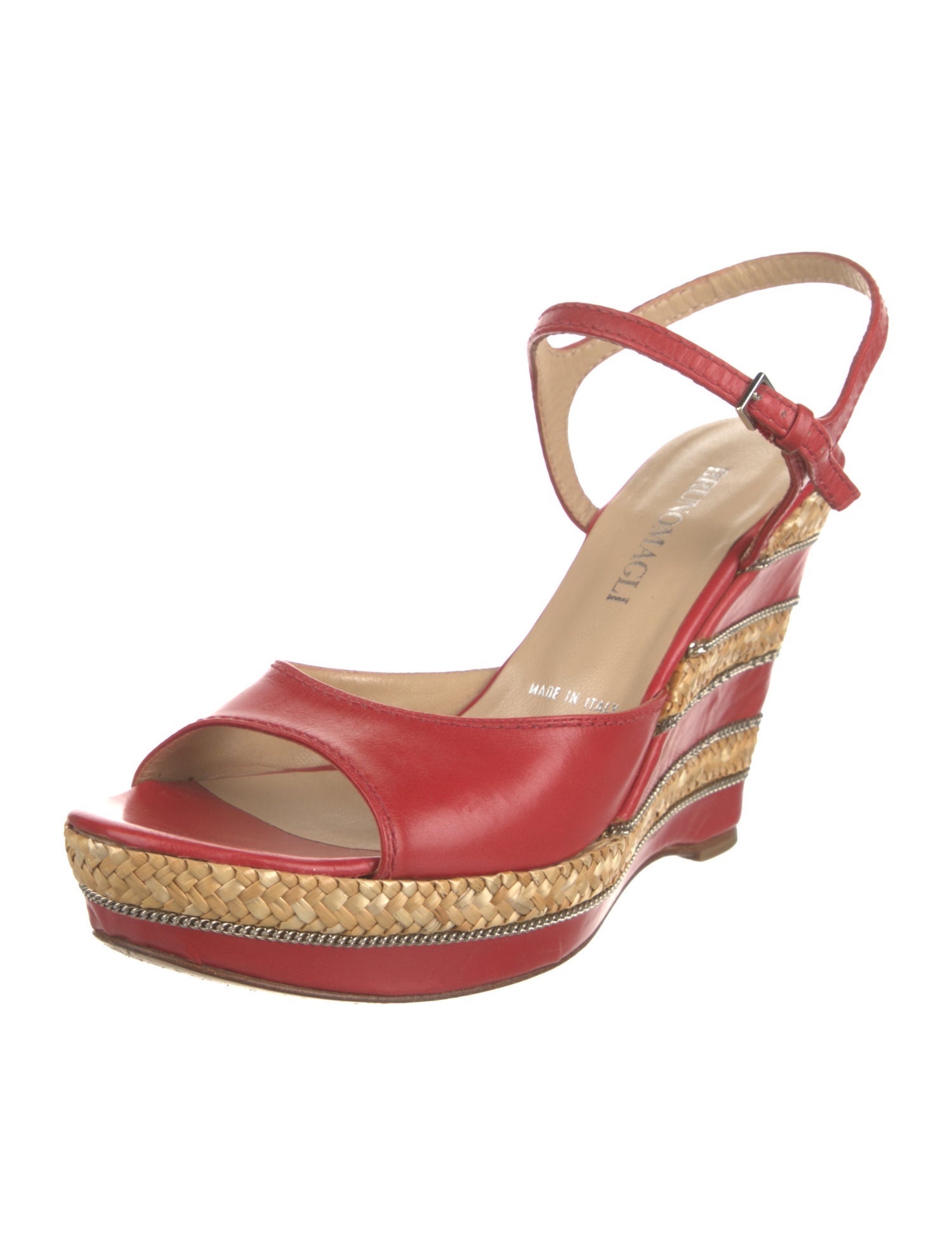 Bruno Magli Leather Printed Espadrilles