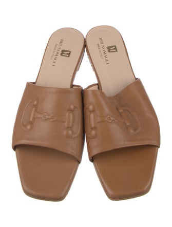 Bruno Magli Leather Slides