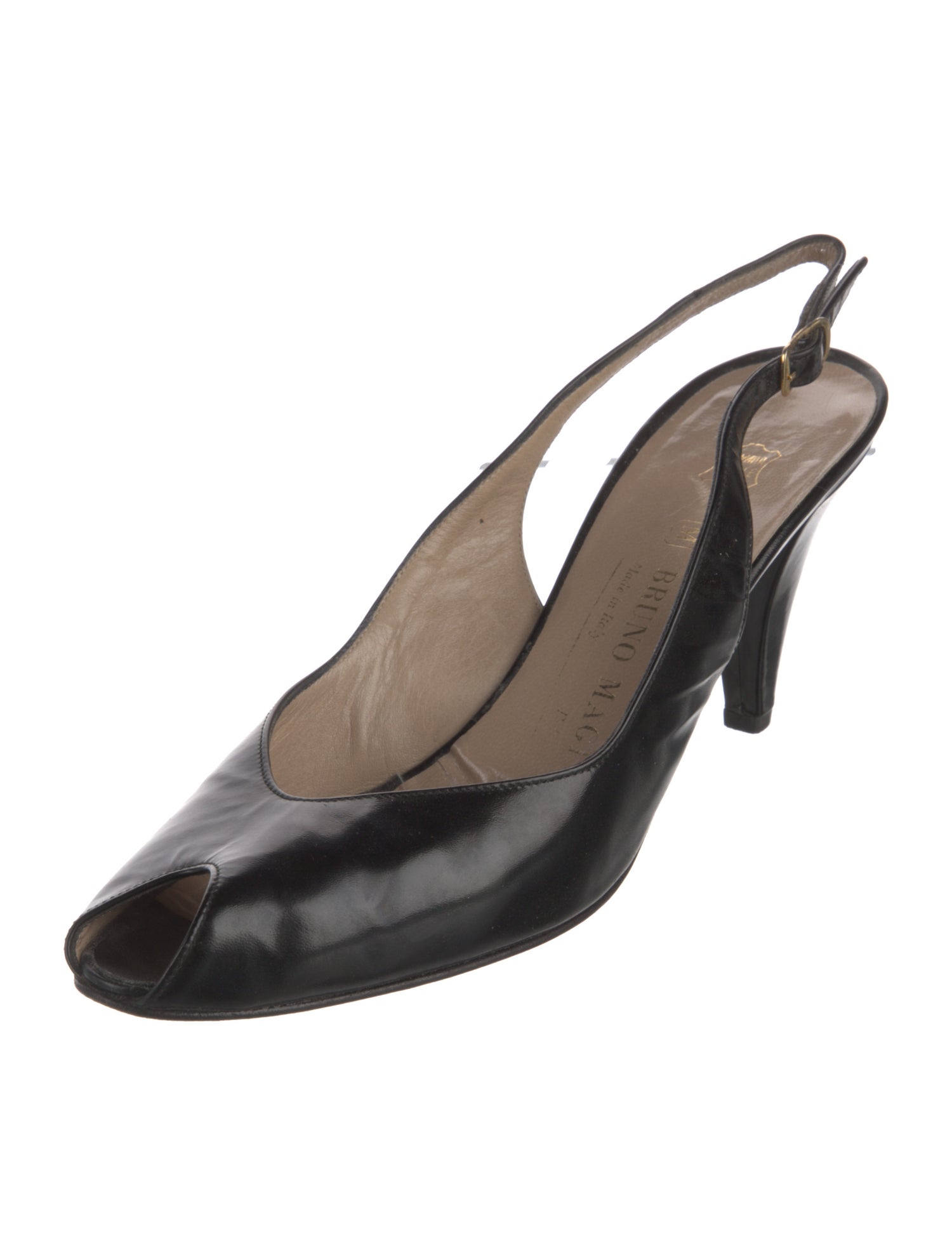 Bruno Magli Leather Slingback Pumps