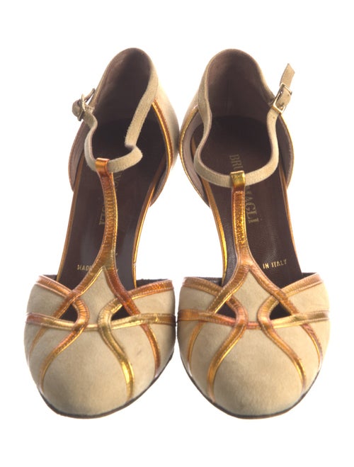 Bruno Magli Suede T-Strap Pumps