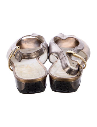 Bruno Magli Leather Colorblock Pattern Slingback Flats