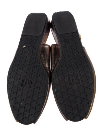 Bruno Magli Leather Colorblock Pattern Slingback Flats