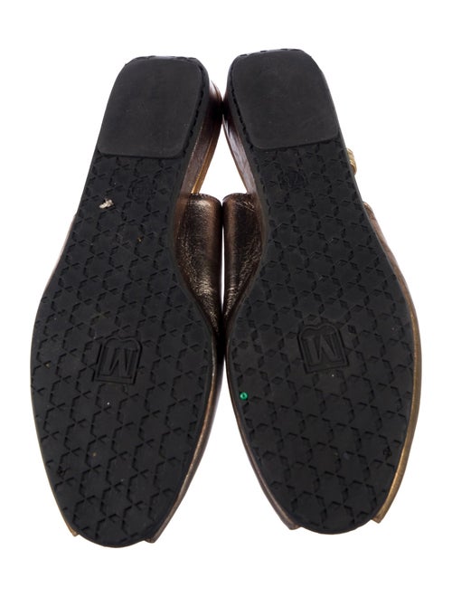 Bruno Magli Leather Colorblock Pattern Slingback Flats