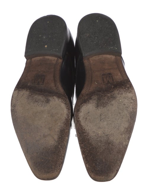 Bruno Magli Leather Lasercut Accents Monk Straps