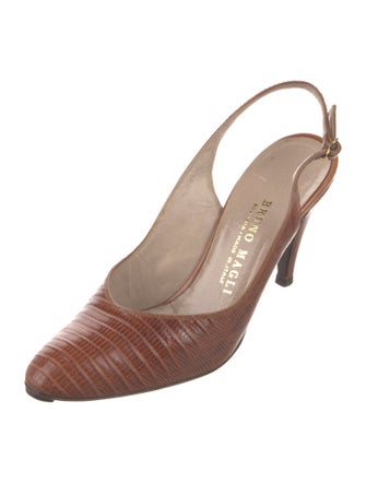 Bruno Magli Lizard Slingback Pumps
