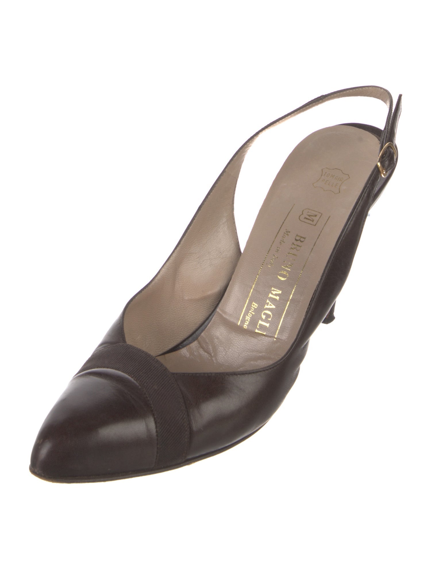 Bruno Magli Leather Slingback Pumps