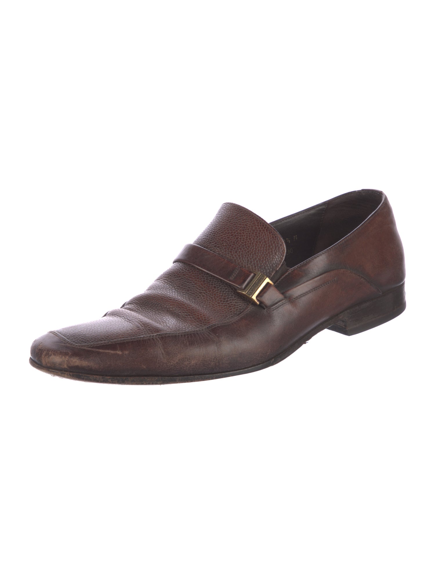 Bruno Magli Leather Monk Straps