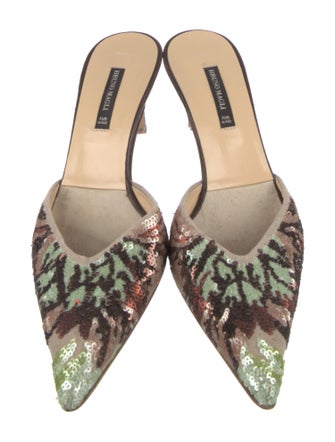 Bruno Magli Sequins Patterned Mules