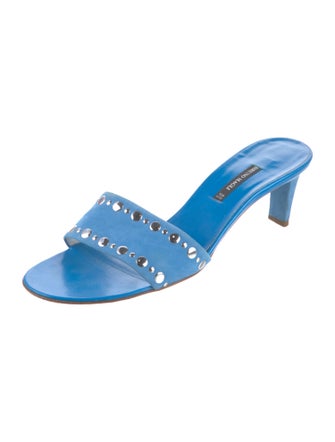 Bruno Magli Suede Studded Accents Slides