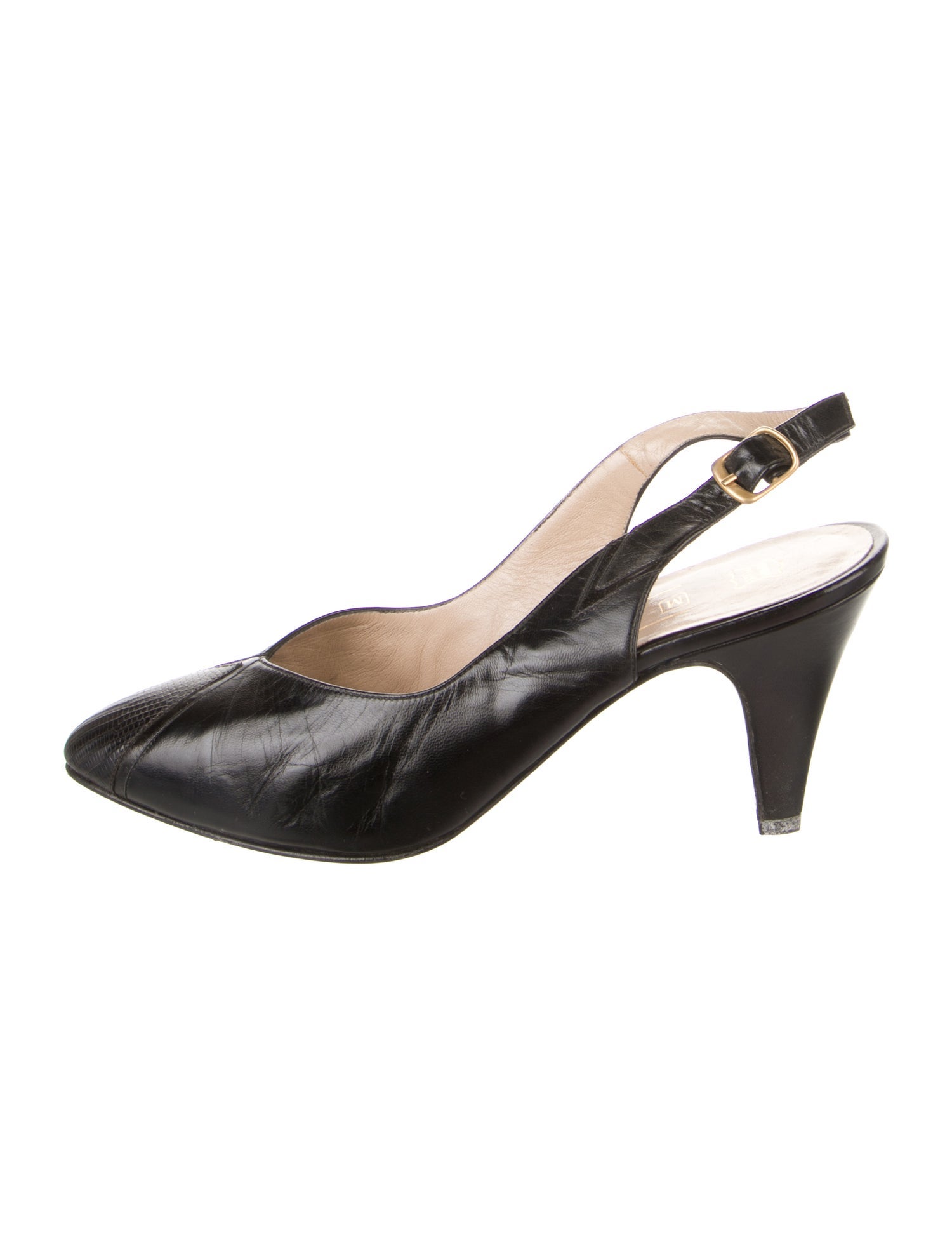 Bruno Magli Leather Slingback Pumps
