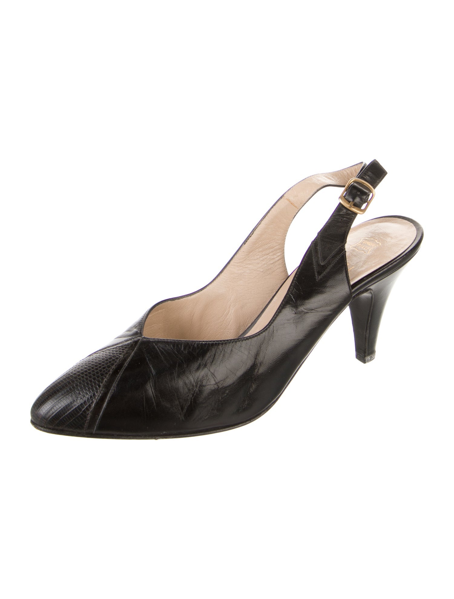Bruno Magli Leather Slingback Pumps