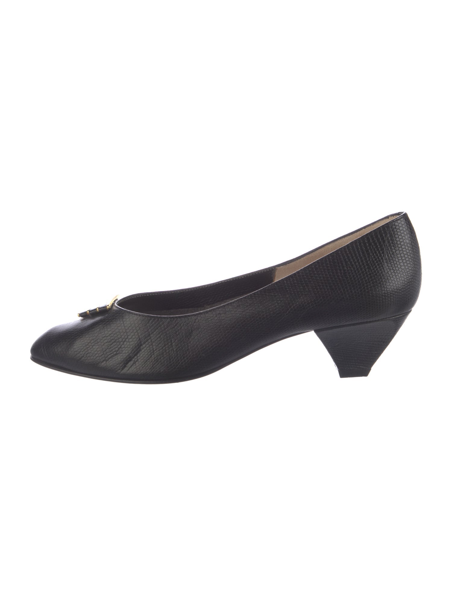 Bruno Magli Vintage Embossed Leather Pumps