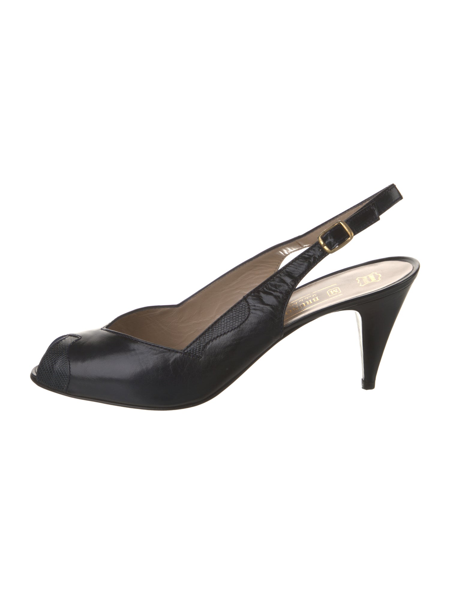 Bruno Magli Leather Slingback Pumps