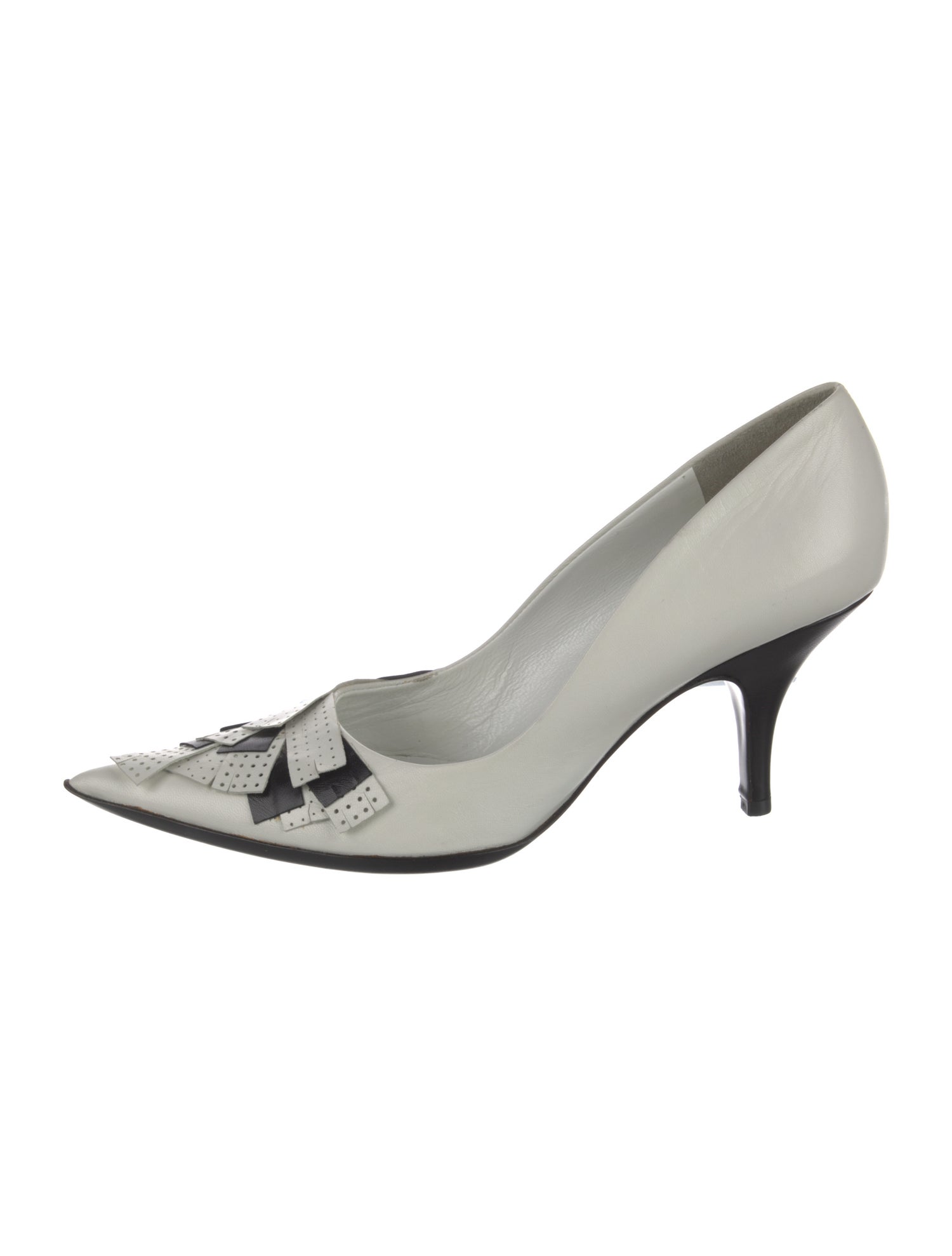 Bruno Magli Leather Colorblock Pattern Pumps