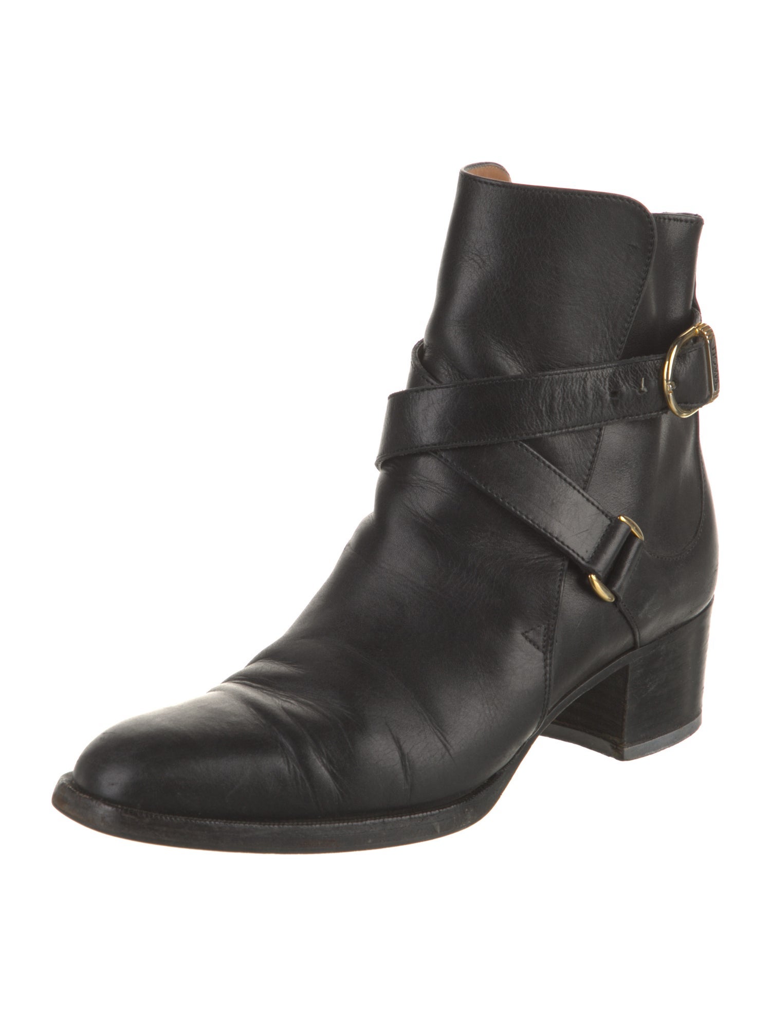 Bruno Magli Leather Moto Boots