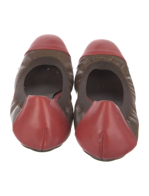 Bruno Magli Leather Colorblock Pattern Ballet Flats