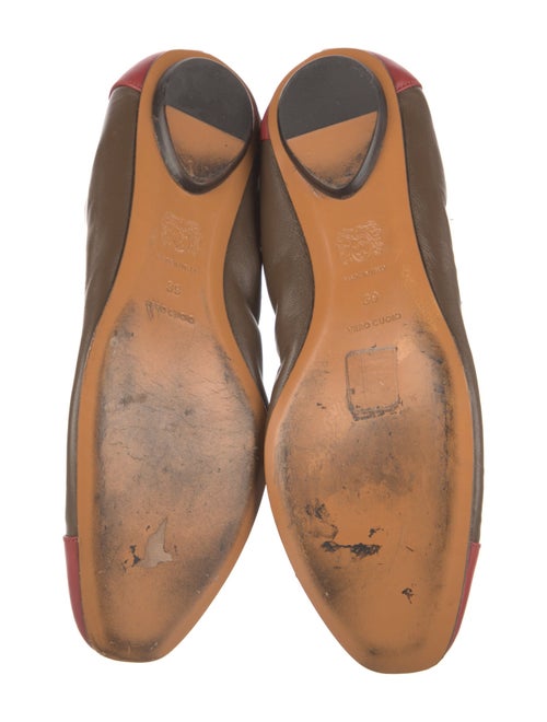 Bruno Magli Leather Colorblock Pattern Ballet Flats