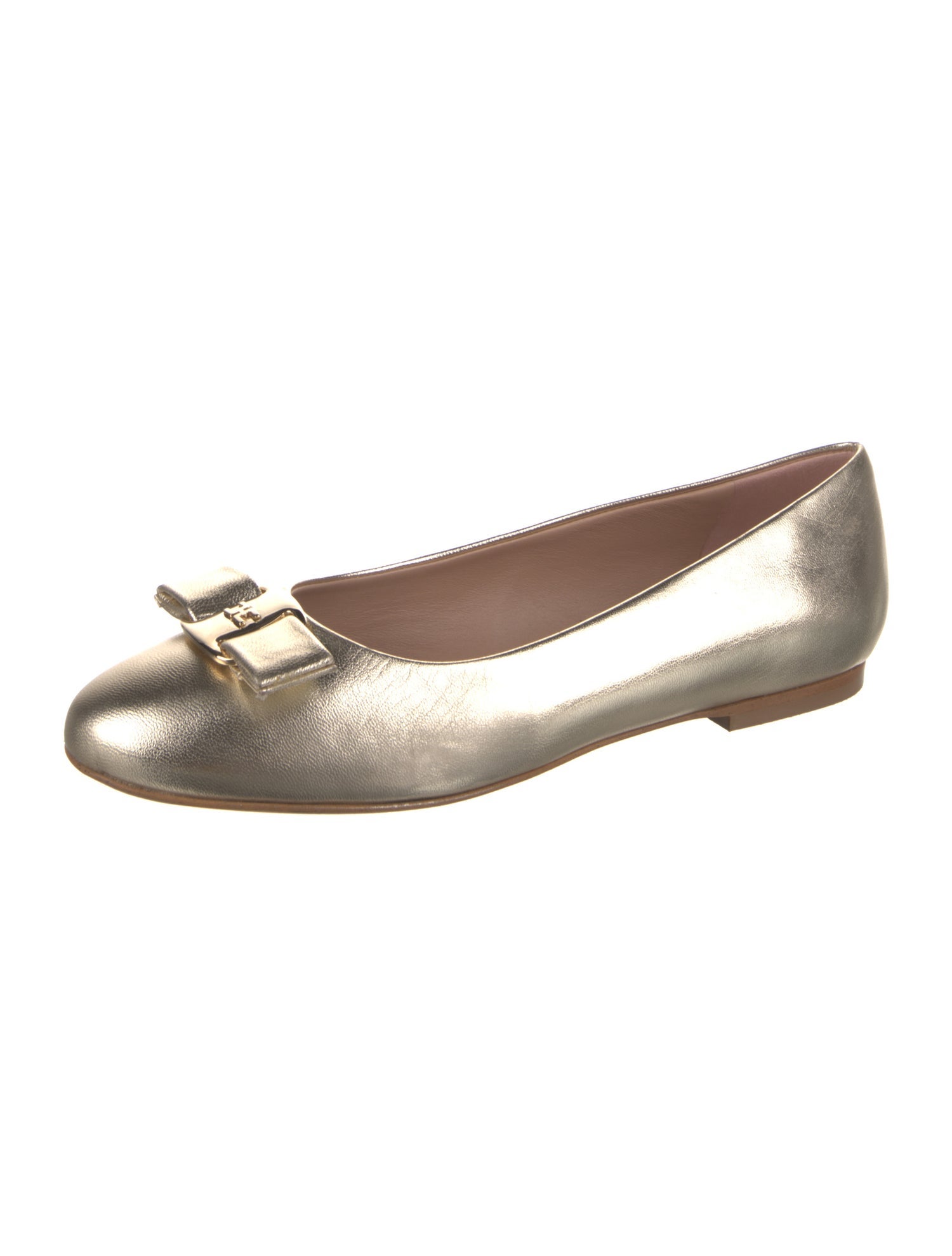 Bruno Magli Leather Bow Accents Ballet Flats
