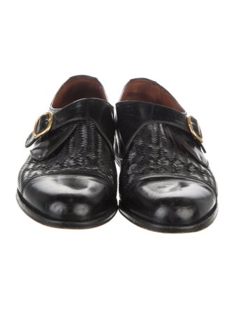 Bruno Magli Leather Monk Straps