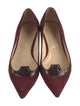 Bruno Magli Suede Leather Trim Embellishment Loafers