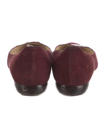 Bruno Magli Suede Leather Trim Embellishment Loafers