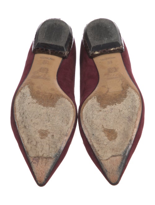 Bruno Magli Suede Leather Trim Embellishment Loafers