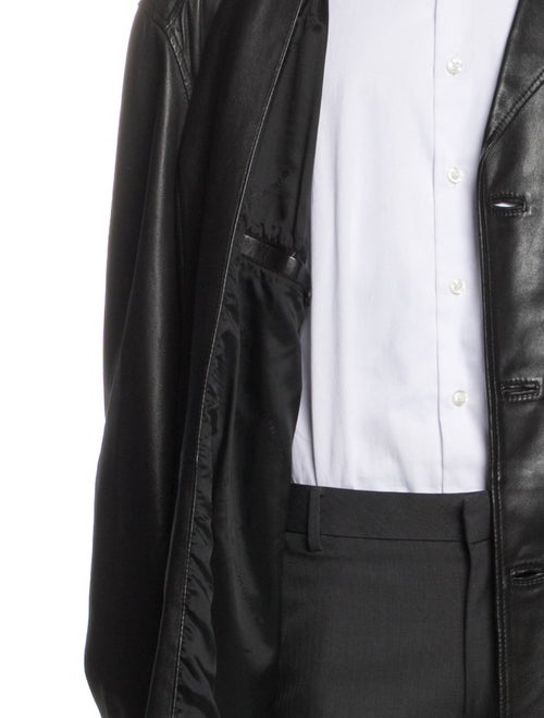 Bruno Magli Leather Trench Coat