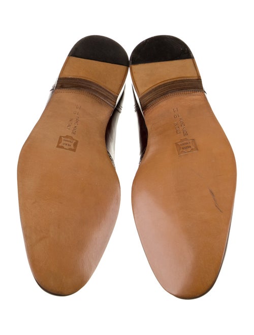 Bruno Magli Leather Tassel Accents Dress Loafers