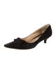 Bruno Magli Suede Bow Accents Pumps